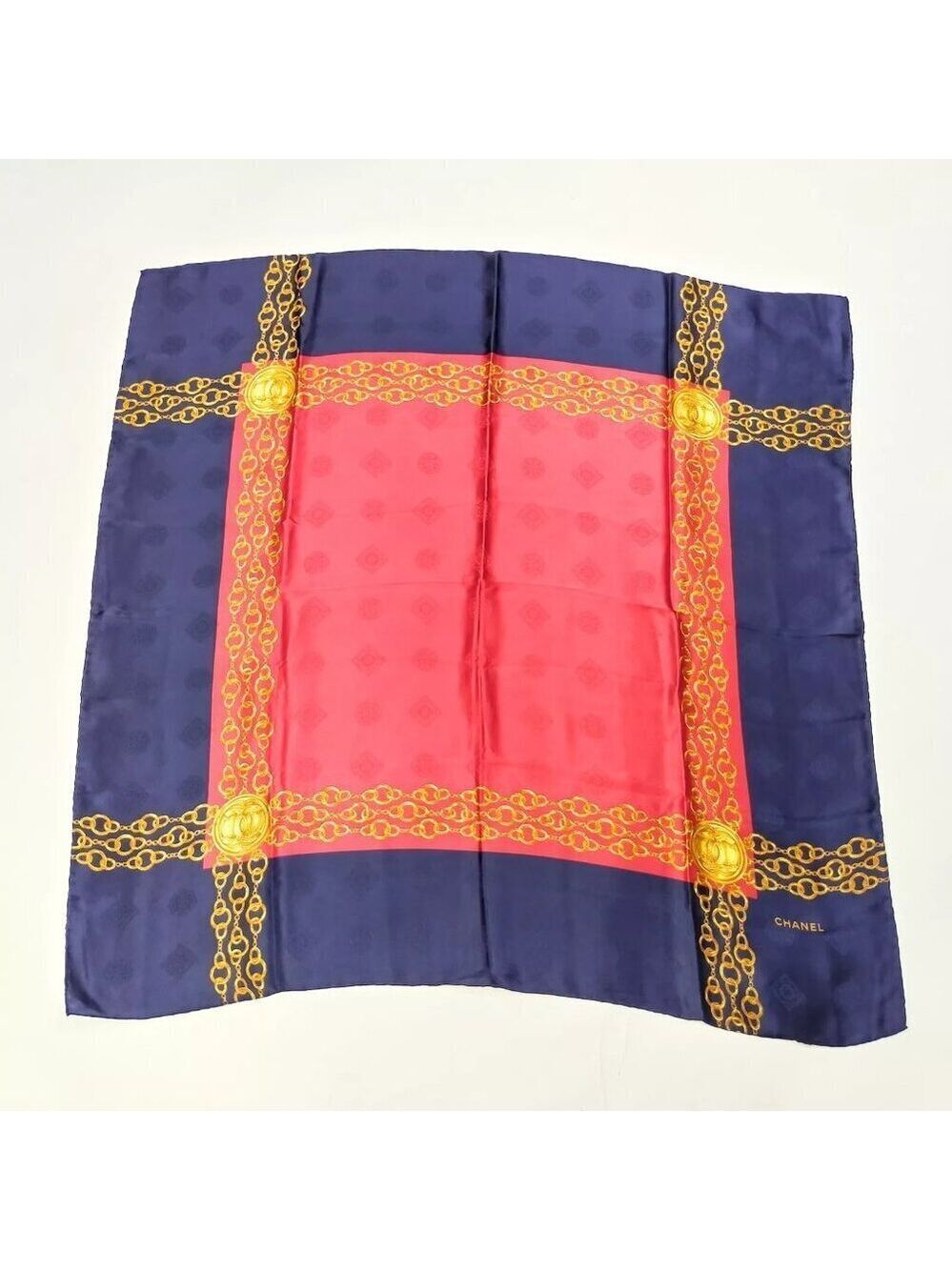 100% Authentic Chanel Scarf Multicolor Silk100%